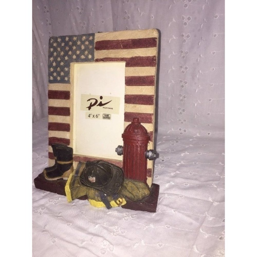 Pi Raised 3D Fire Fighter Photo Frame - Picture 2 of 8